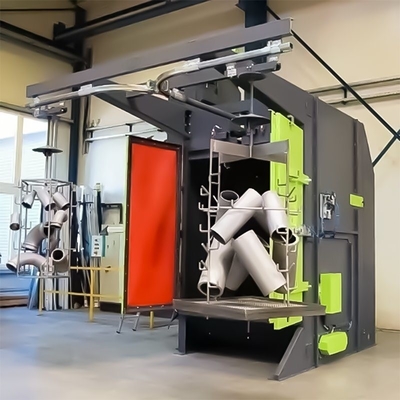 Настройка Straight Rail Type Hook Hanger Shot Blasting Machine для 2500 кг. Вместимость