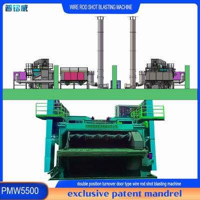Pmw 5500 Wire Rod Coil Shot Blasting Machine для непрерывной работы на базе топливно-электрического топлива