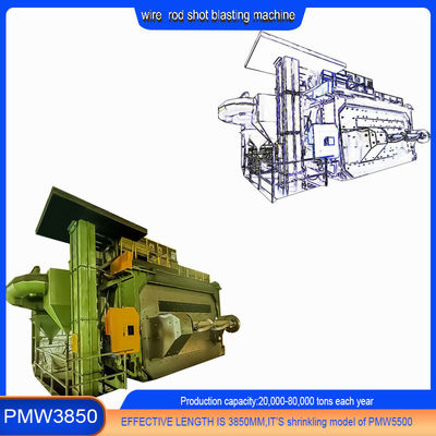 Настройка Шот Peening Wire Rod Coil Shot Blasting Machine для продуктов из пружинной проволоки