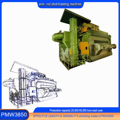 Настройка Шот Peening Wire Rod Coil Shot Blasting Machine для продуктов из пружинной проволоки