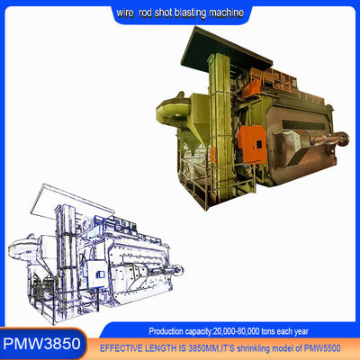 Настройка Шот Peening Wire Rod Coil Shot Blasting Machine для продуктов из пружинной проволоки