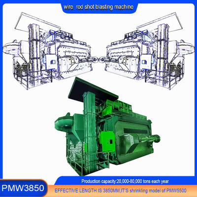 Настройка Шот Peening Wire Rod Coil Shot Blasting Machine для продуктов из пружинной проволоки