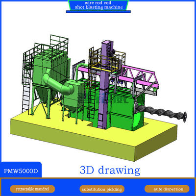 9*4*5.8м Зелёный цвет Струновая канатная катушка Ударная взрывная машина с замененным приготовлением