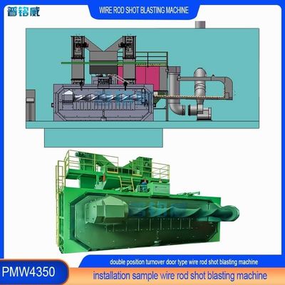3-6 катушек в час Производственная эффективность Дескалирование Взрывная машина для проволочного стержня