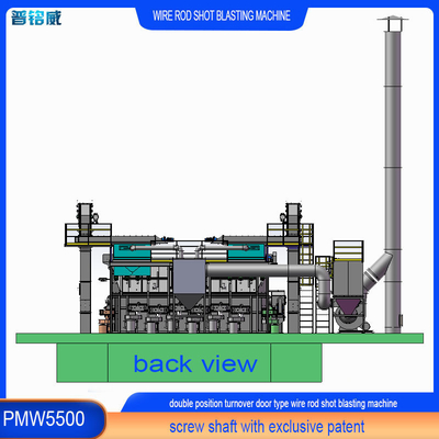 Стальная PMW5500 Swing Door Wire Rod Coil Shot Blasting Machine с индивидуальными характеристиками