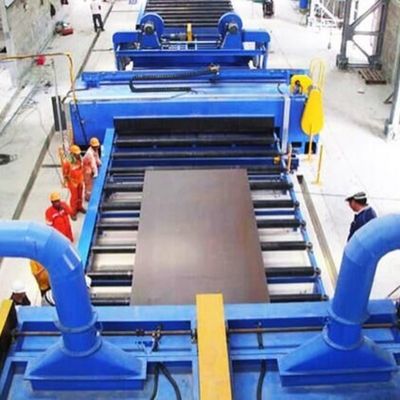 10 тонн роликовая столовая взрывная машина для очистки поверхности нержавеющей стали