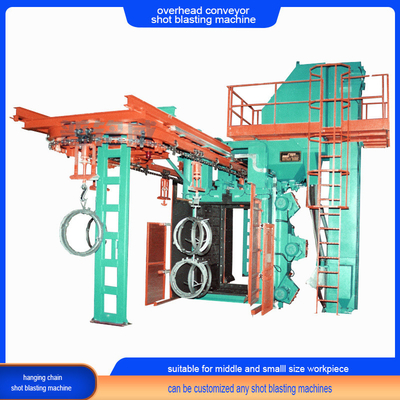 Qseries Continuous Overhead Chain Conveyor Shot Blasting Machine для небольших объектов