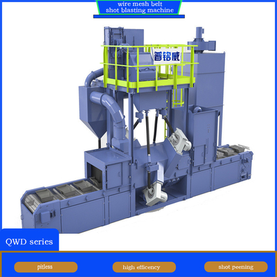 170 Qwd Wire Mesh Belt Shot Blasting Machine с скоростью потока абразива 10*120 кг/мин
