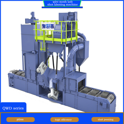 170 Qwd Wire Mesh Belt Shot Blasting Machine с скоростью потока абразива 10*120 кг/мин