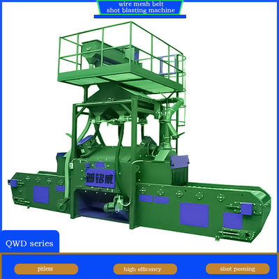 170 Qwd Wire Mesh Belt Shot Blasting Machine с скоростью потока абразива 10*120 кг/мин