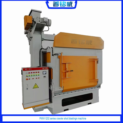 Настройка Q329 Автоматическая очистка от ржавчины Crawler Tumble Rubble Belt Shot Blasting Machine