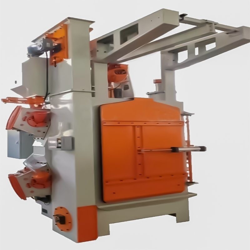 Настройка Straight Rail Type Hook Hanger Shot Blasting Machine для 2500 кг. Вместимость